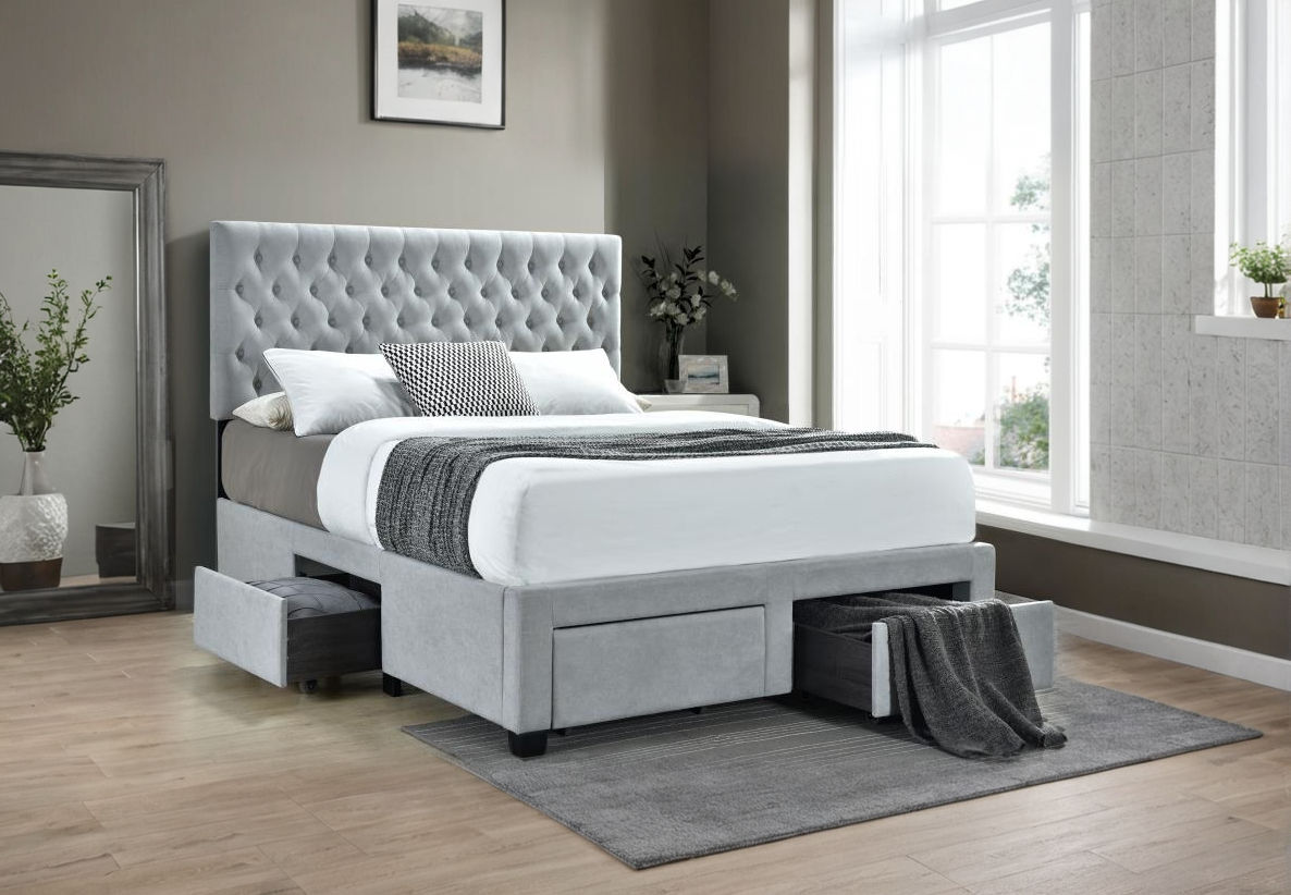Soledad Upholstered Full Storage Panel Bed