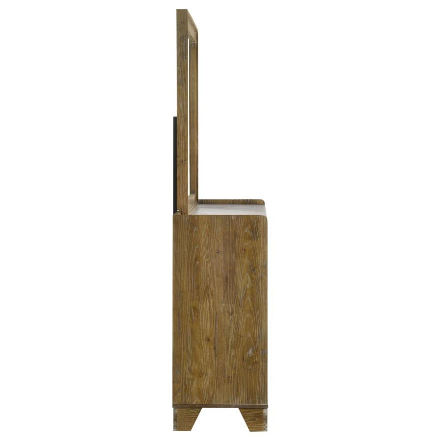 Thumbnail: Henderson 6-drawer Bedroom Dresser with Mirror Medium Oak