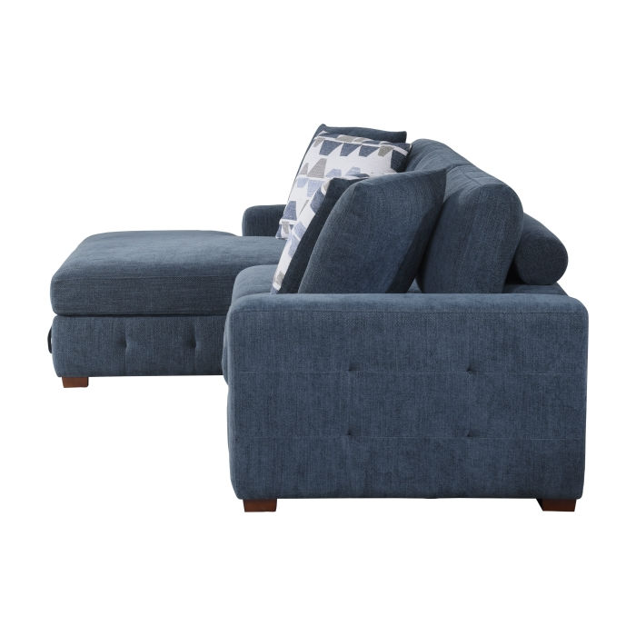 Thumbnail: Raife 2pc Sectional with Left Chaise - Blue