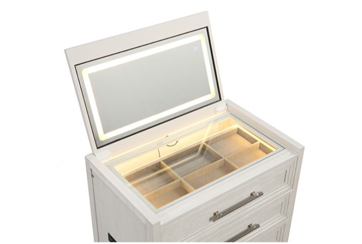 Thumbnail: Ashbourne Bedside Vanity Set w| Stool