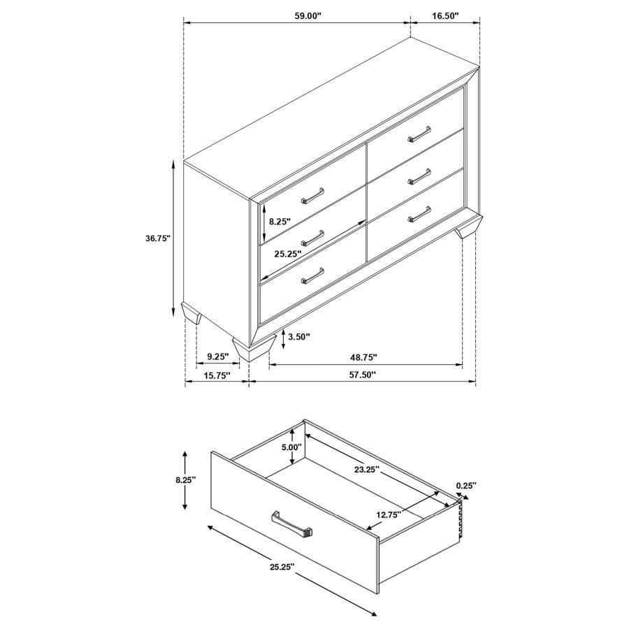 Thumbnail: Kauffman 4-piece Queen Bedroom Set Washed Taupe