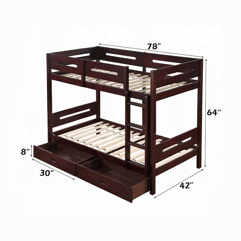 Thumbnail: Nissa Twin/Twin Bunk Bed (w| Mattresses)