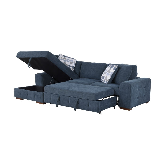 Thumbnail: Raife 2pc Sectional with Left Chaise - Blue