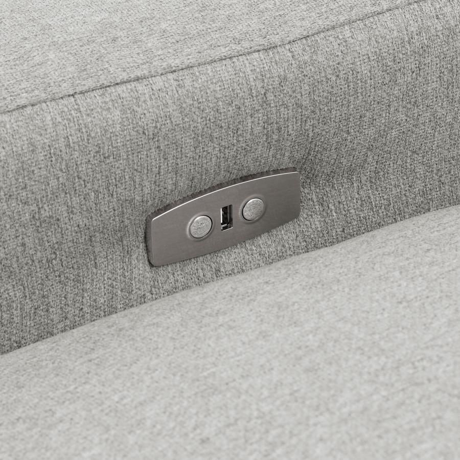 Thumbnail: Collins 5-piece Modular Power Reclining Sectional Grey