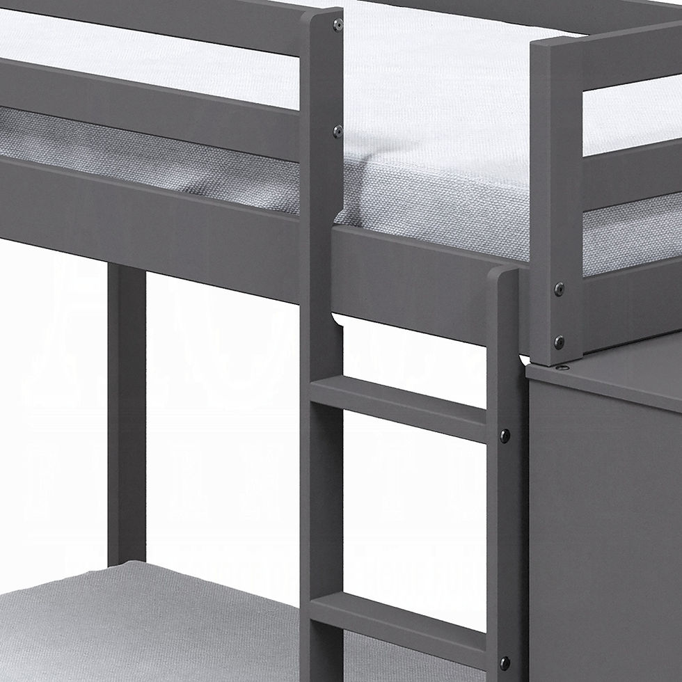 Thumbnail: Gaston Twin/Twin Bunk Bed w| Drawers + Mattresses