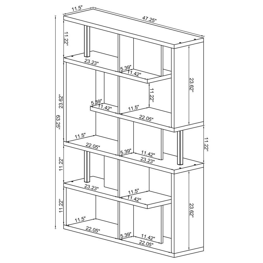 Thumbnail: Hoover 63-inch 5-shelf Bookshelf White