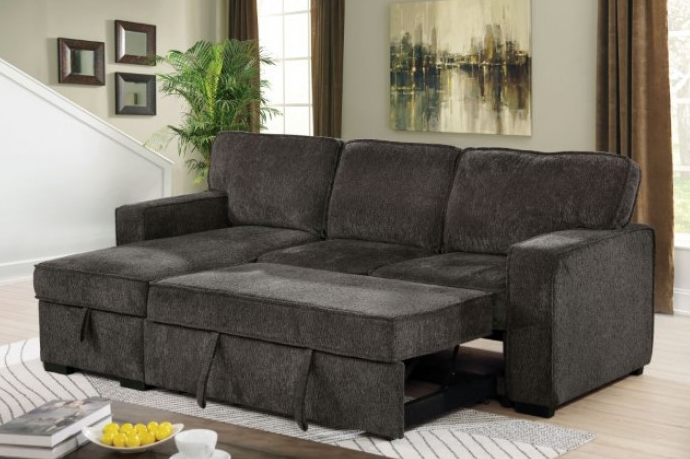 Thumbnail: Ines Sleeper Sectional - Dark Grey
