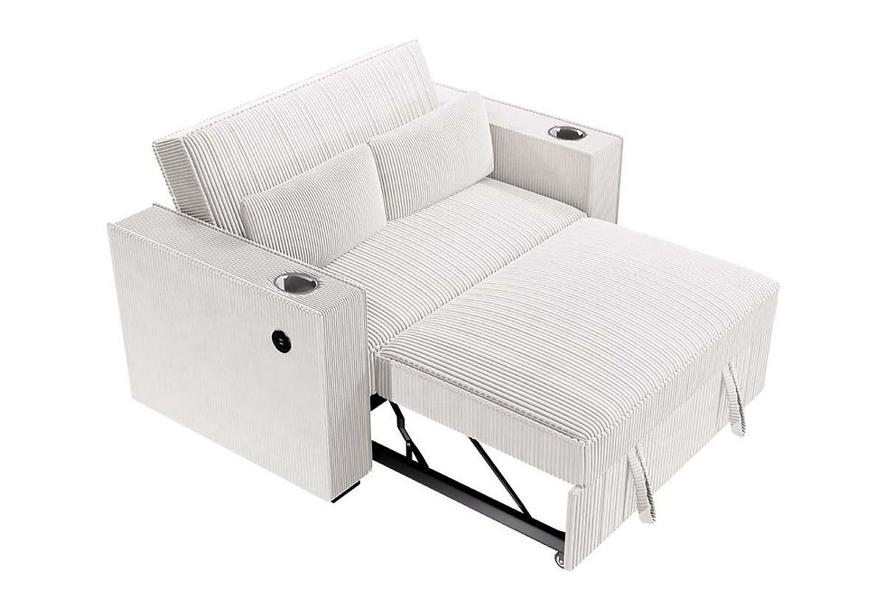 Thumbnail: Convertible Sofa Sleeper w| Cup Holders & USB Port