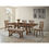 Thumbnail: 6PC Wooden Dining Table + Double Extension Leaf Set