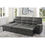Thumbnail: Michigan 2pc Sectional w| Pull-out Bed / Left Chaise w| Hidden Storage