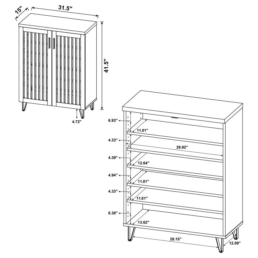 Thumbnail: Brixton 2-door Entryway Shoe Storage Cabinet