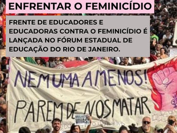 Nota sobre o lançamento da Frente de Educadores e Educadoras contra o Feminicídio