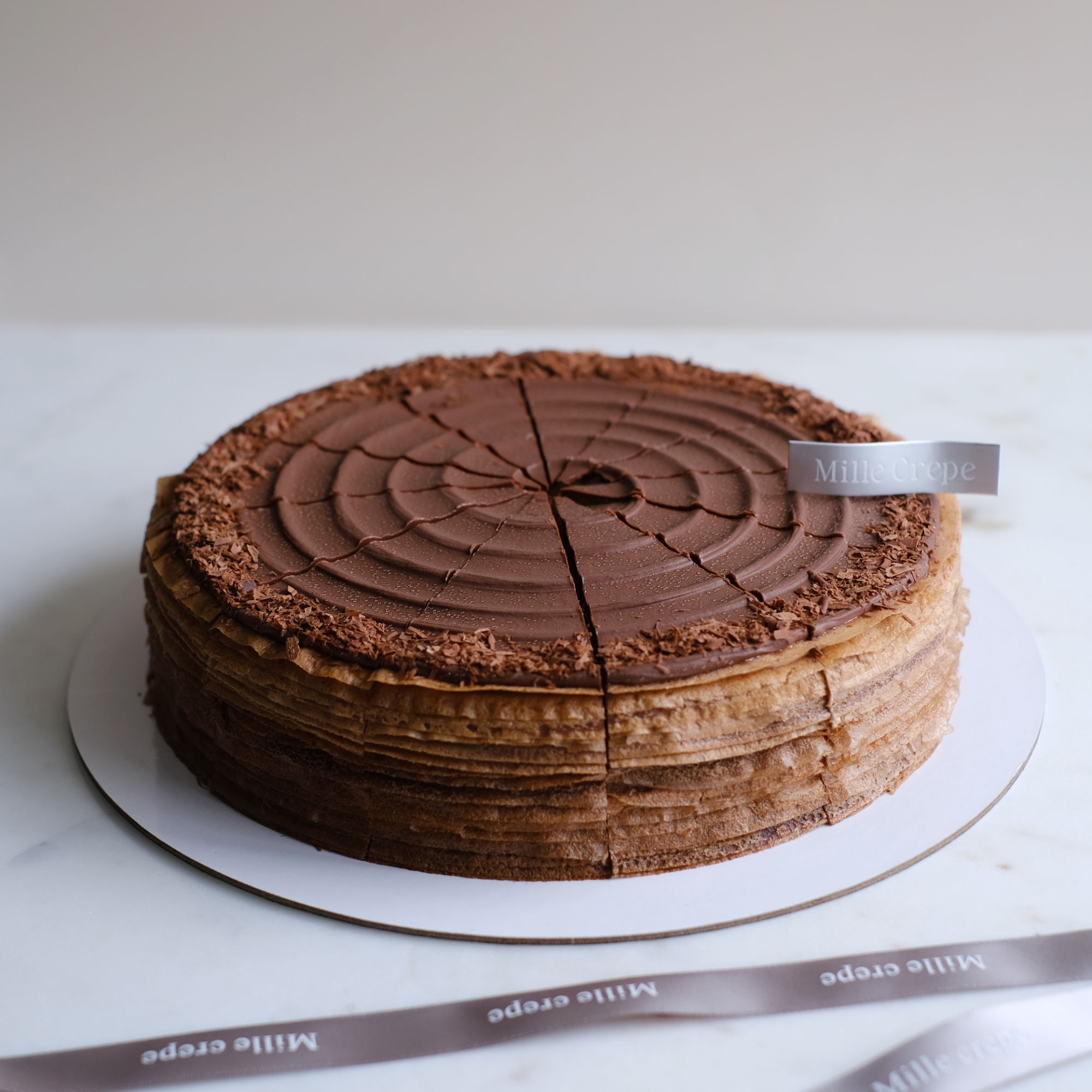 Dark Chocolate Mille Crêpe Cake
