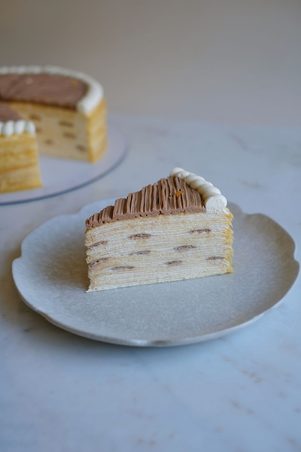 Thumbnail: Mont Blanc Chestnut  Mille Crêpe Cake