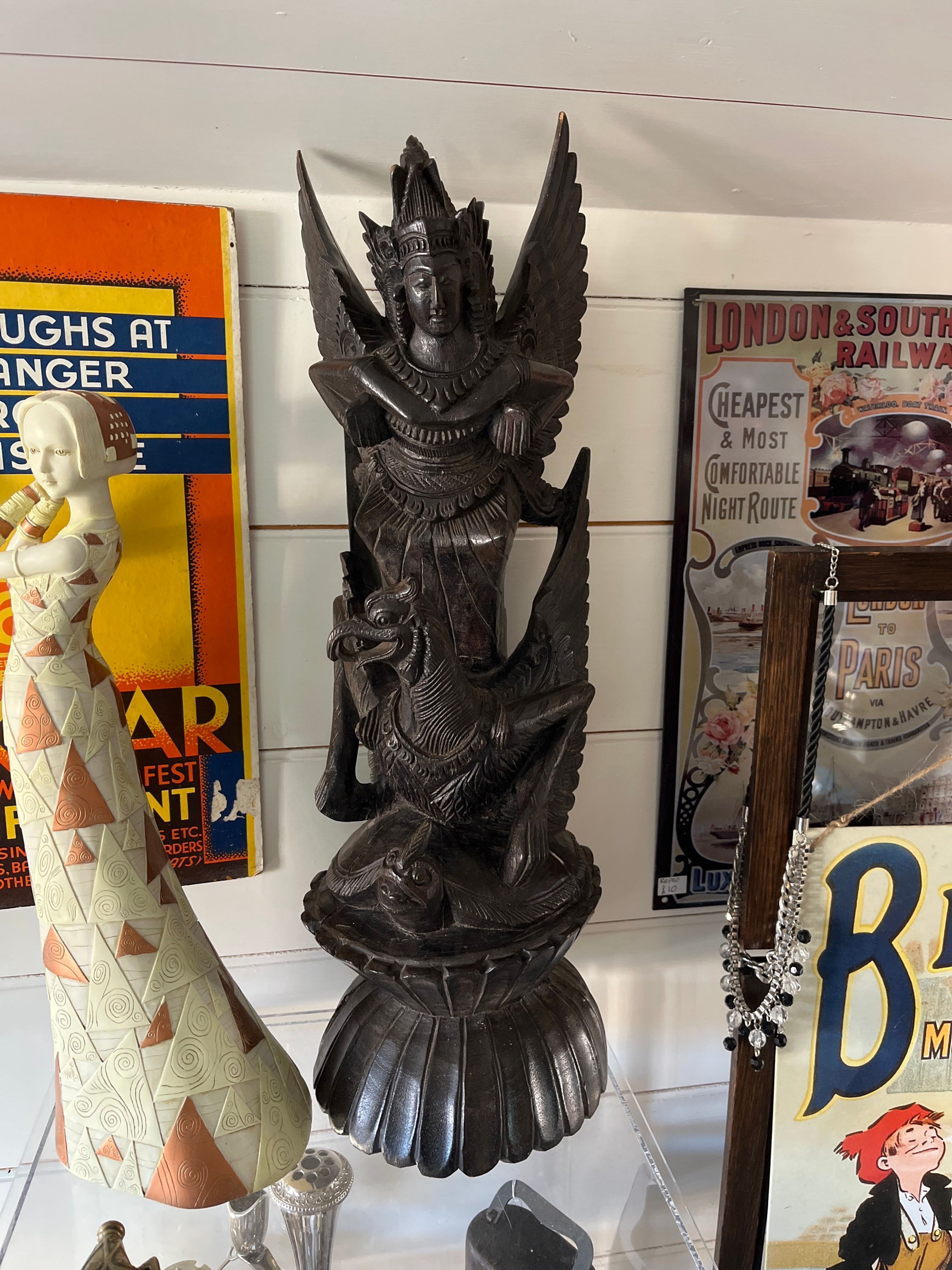 Hindu Vishnu Riding Garuda