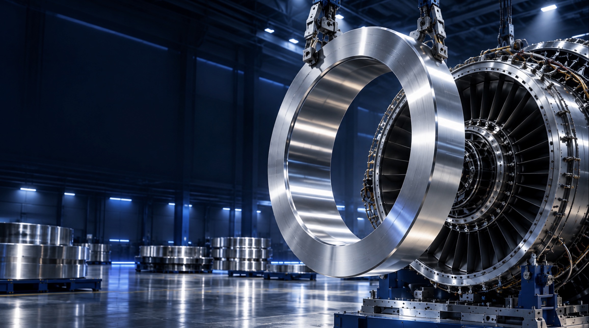 Forged ring and turbine engine application concept