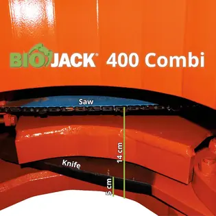 Biojack 400 Combi - vista de faca e serra