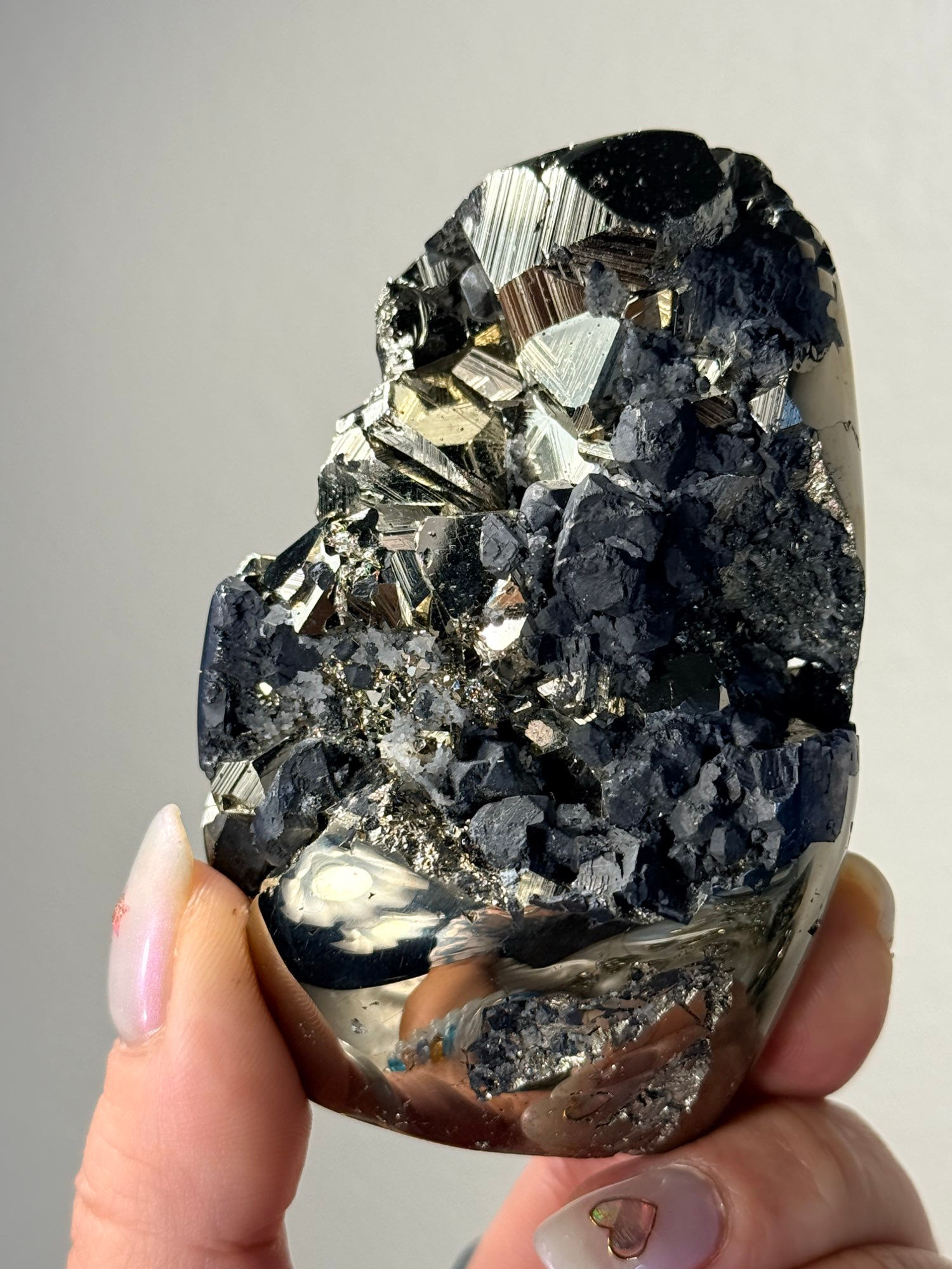 High Shine Pyrite x Galena Druzy Freeform #2