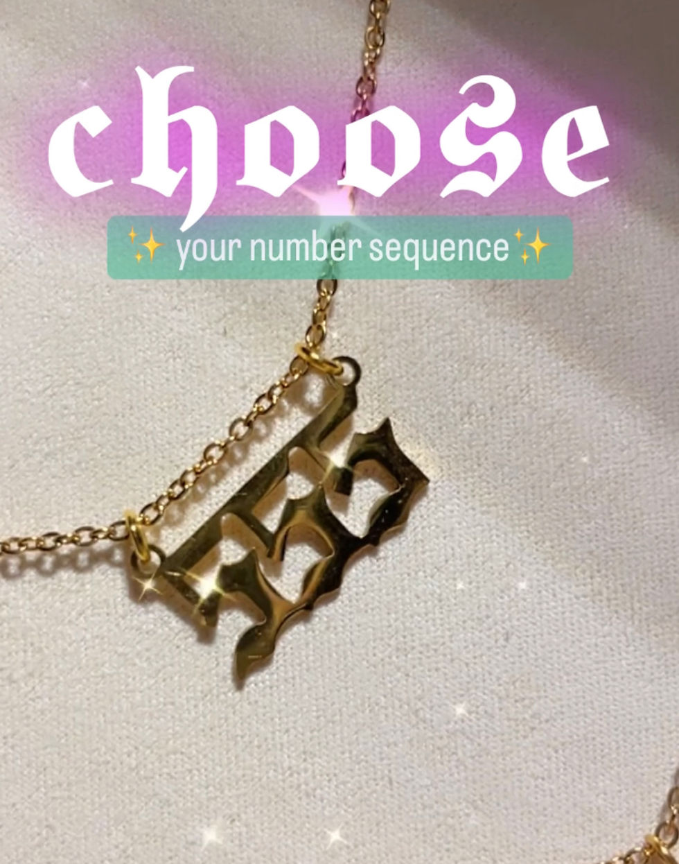 Thumbnail: SS Angel Number Necklace 👼🏻 (CHOOSE NUMBER)