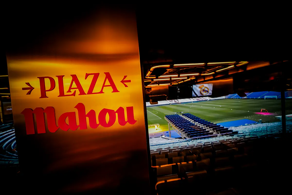Plaza Mahou en el Bernabéu: la primera fábrica de cerveza dentro de un estadio en España