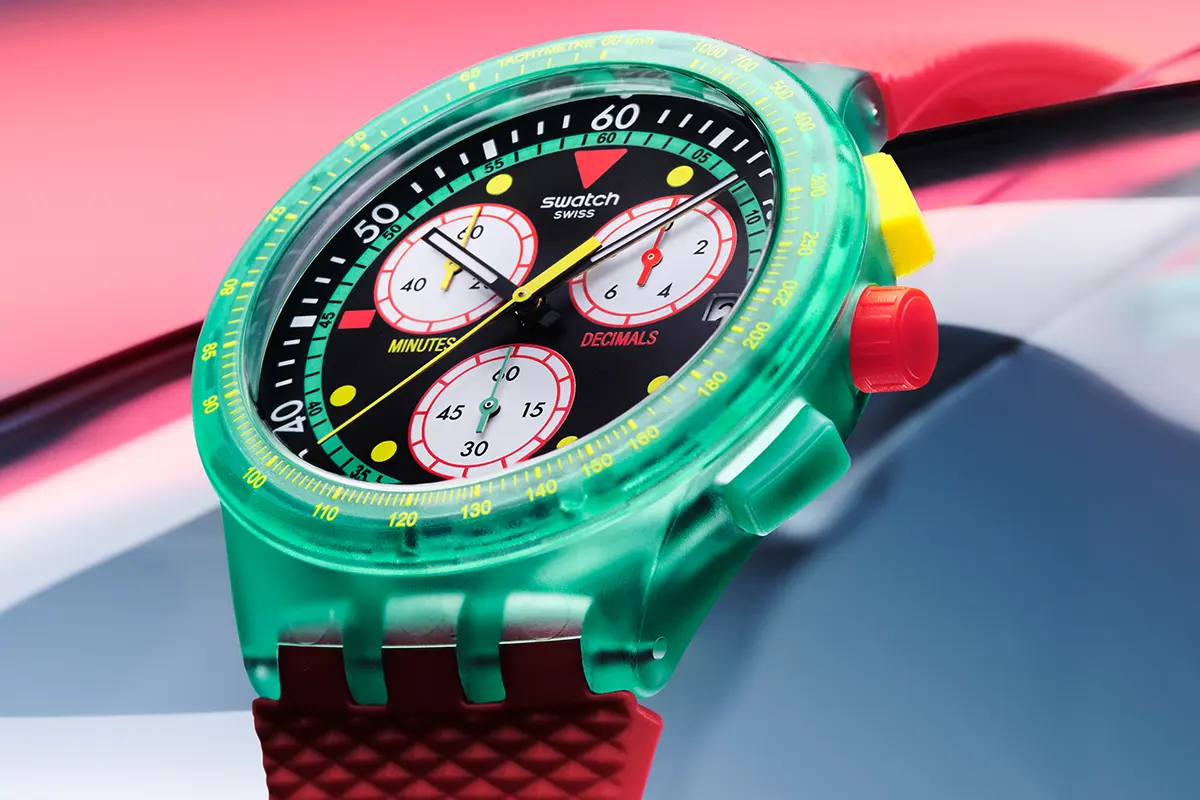 La colección Swatch Neon plasma la nostalgia en seis nuevos y coloridos relojes. 