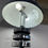 Thumbnail: LAD-0024. Spaceship stacked chrome table lamp - Lampe de table chromée