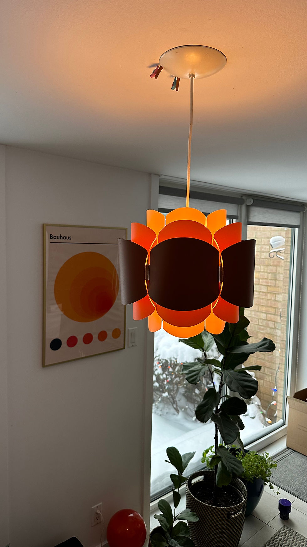 LAD-0028. Danish pendant lamp "Jasmine" by Hoyrup -Suspension danoise "Jasmine"