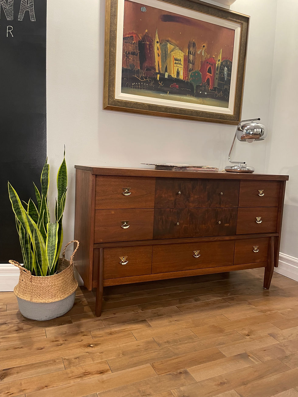098. Midcentury dresser - Commode de midcentury