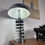 Thumbnail: LAD-0024. Spaceship stacked chrome table lamp - Lampe de table chromée