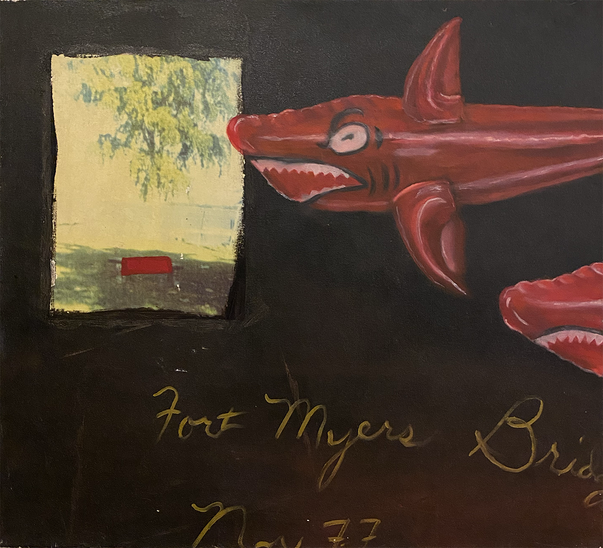 Inflatable shark Fort Myers painting