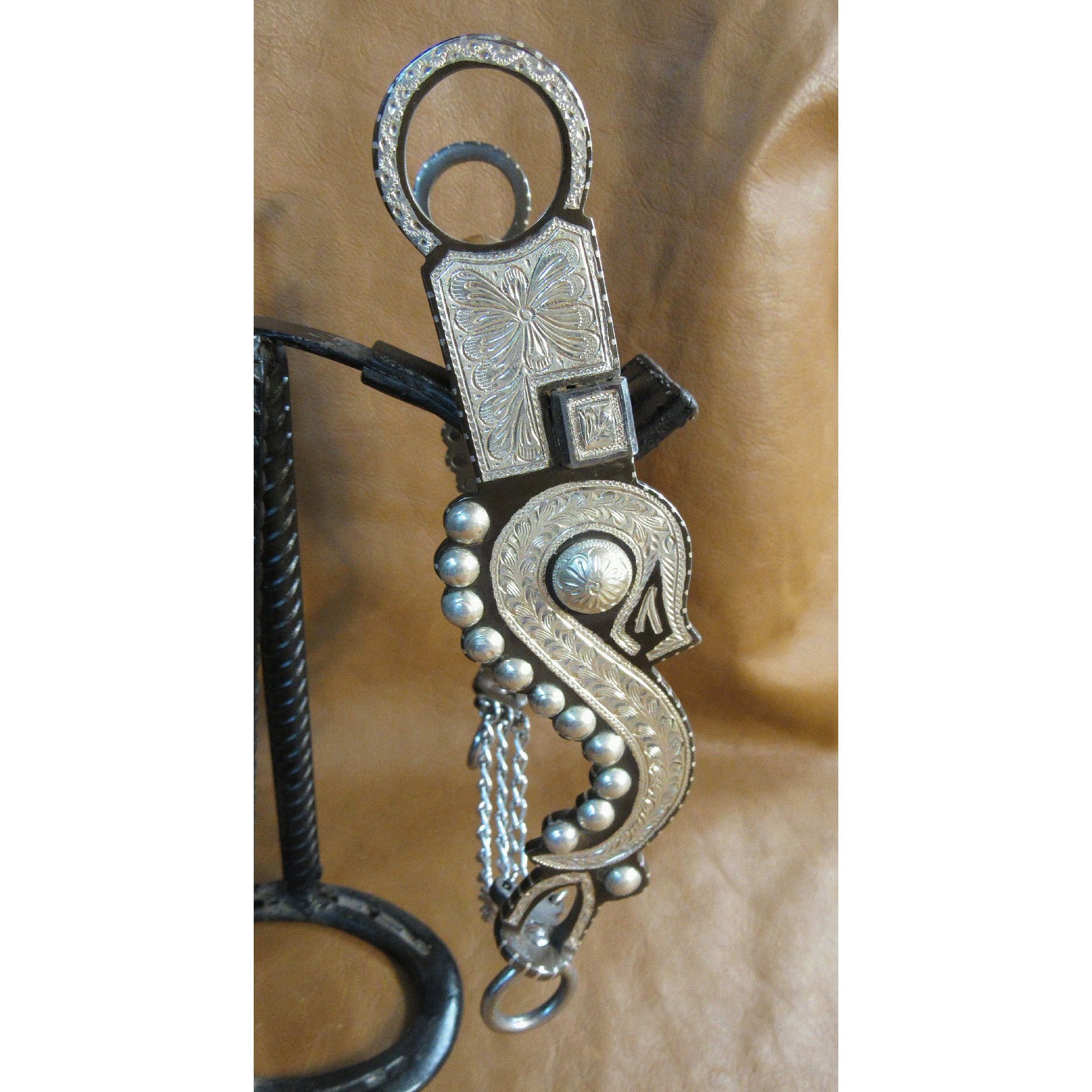 E Garcia Serpent Salinas Silver Bit W/ Chain Slobber Bar