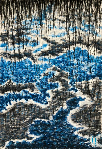 . ines Soavi . i i . Marécage En Miroir . Mirror Swamp . Dry Pastel .