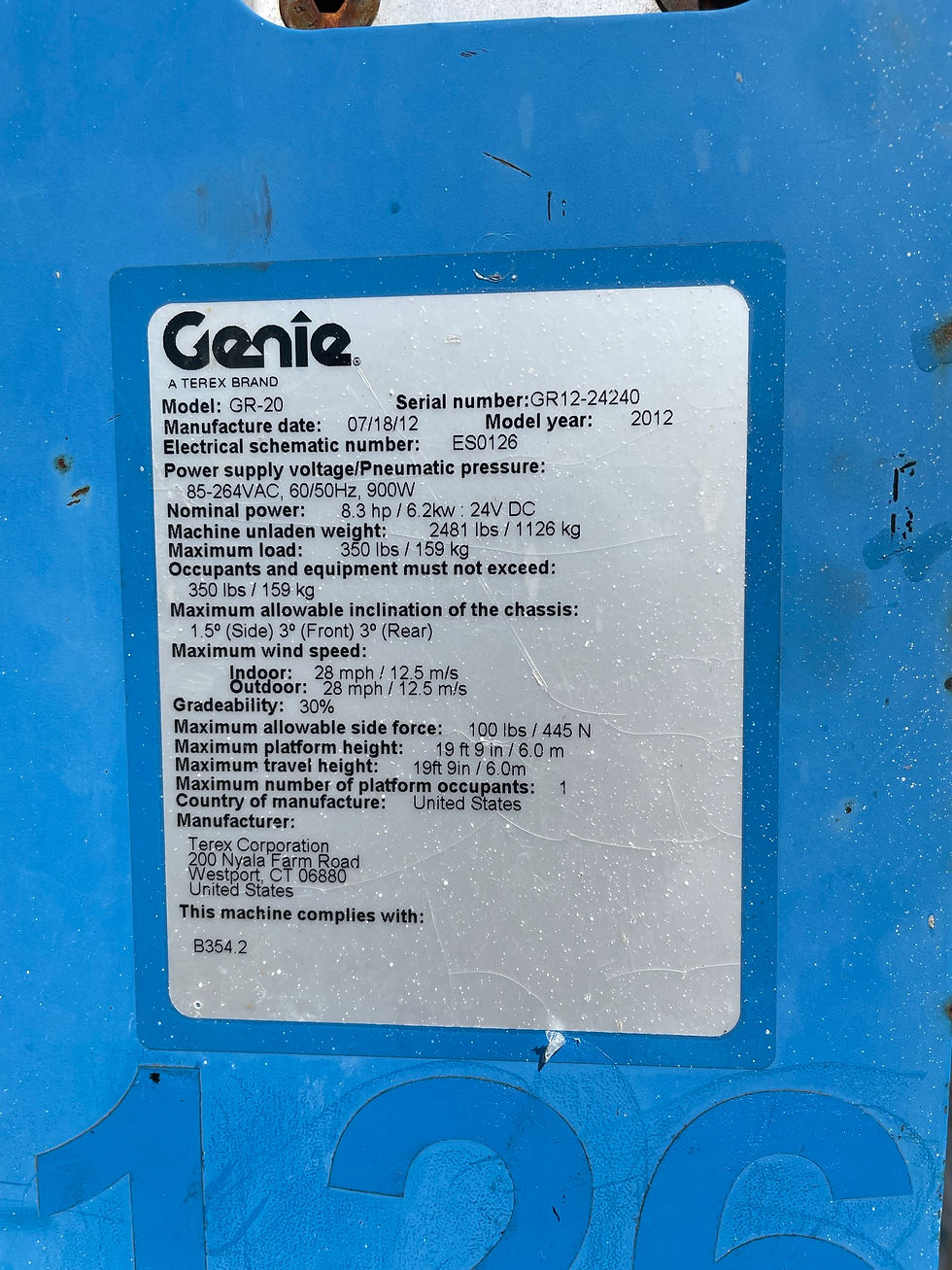 Miniature : GENIE GR-20 Manlift Motorisé Nacelle Skyjack Plateforme Élévatrice Boom lift