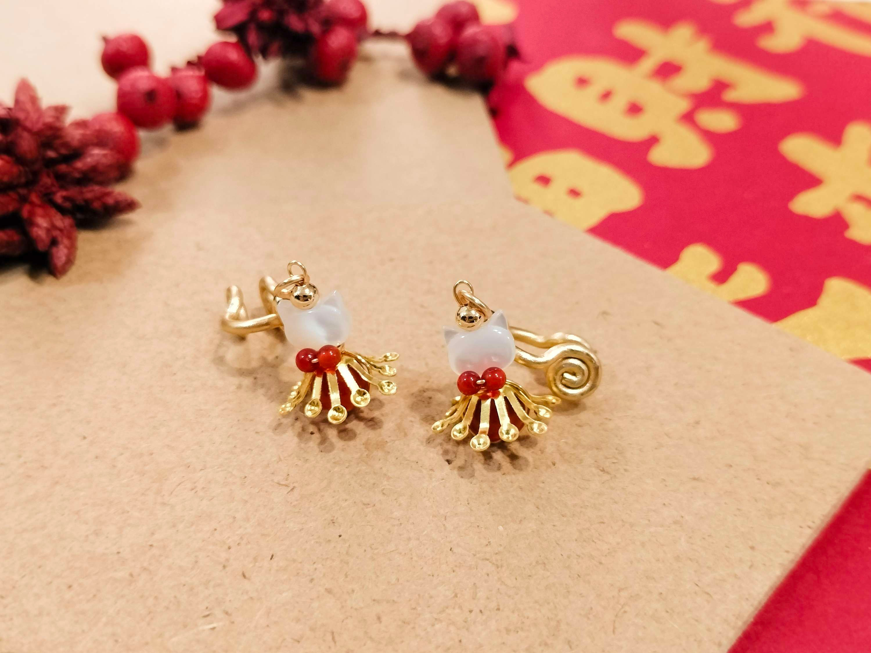 耳環 | 貓貓陪你過新年