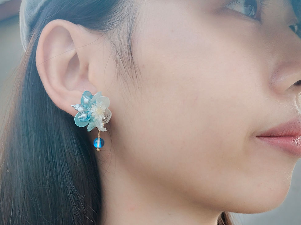 縮圖：耳環 | 微風徐徐(單支貼耳/圖左側)