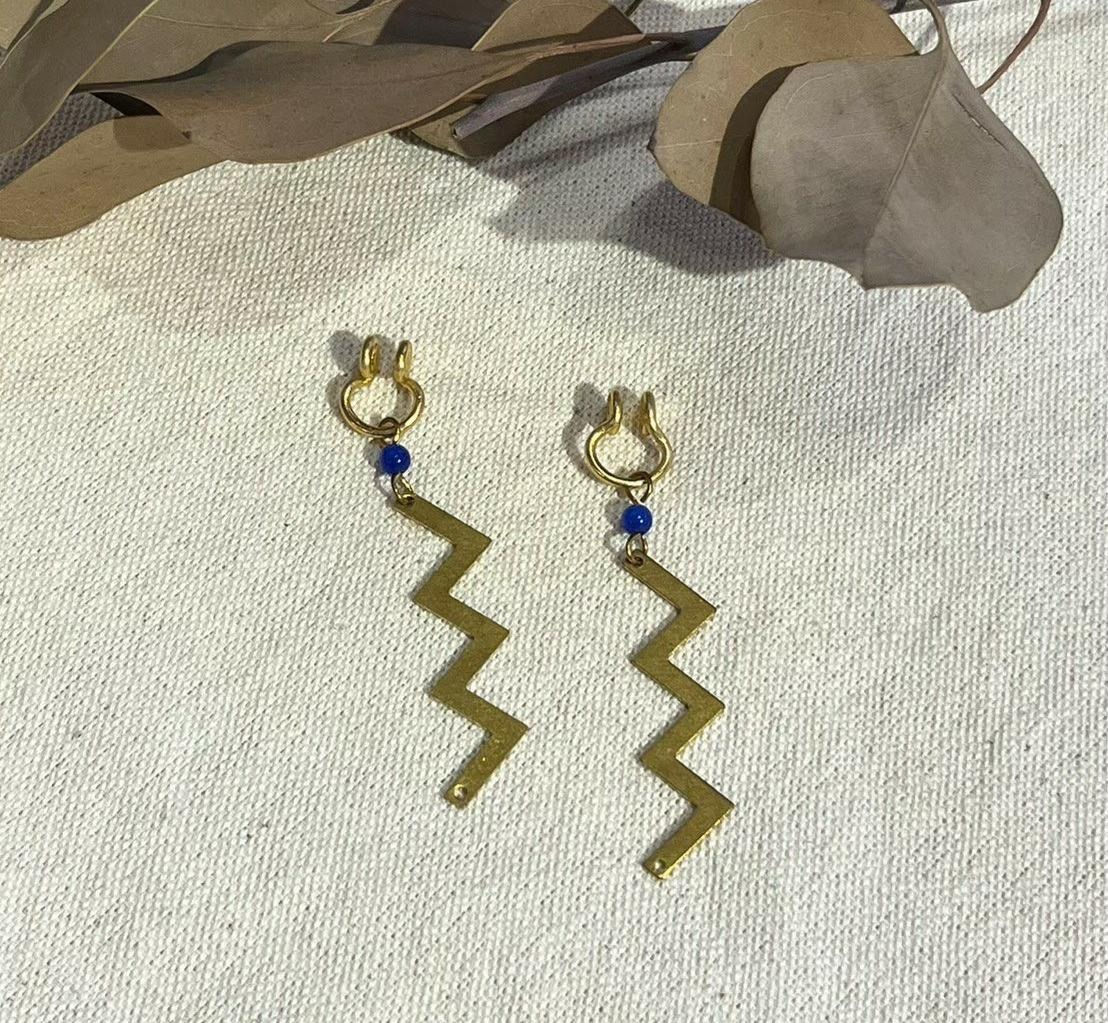 耳環 | 金屬波浪