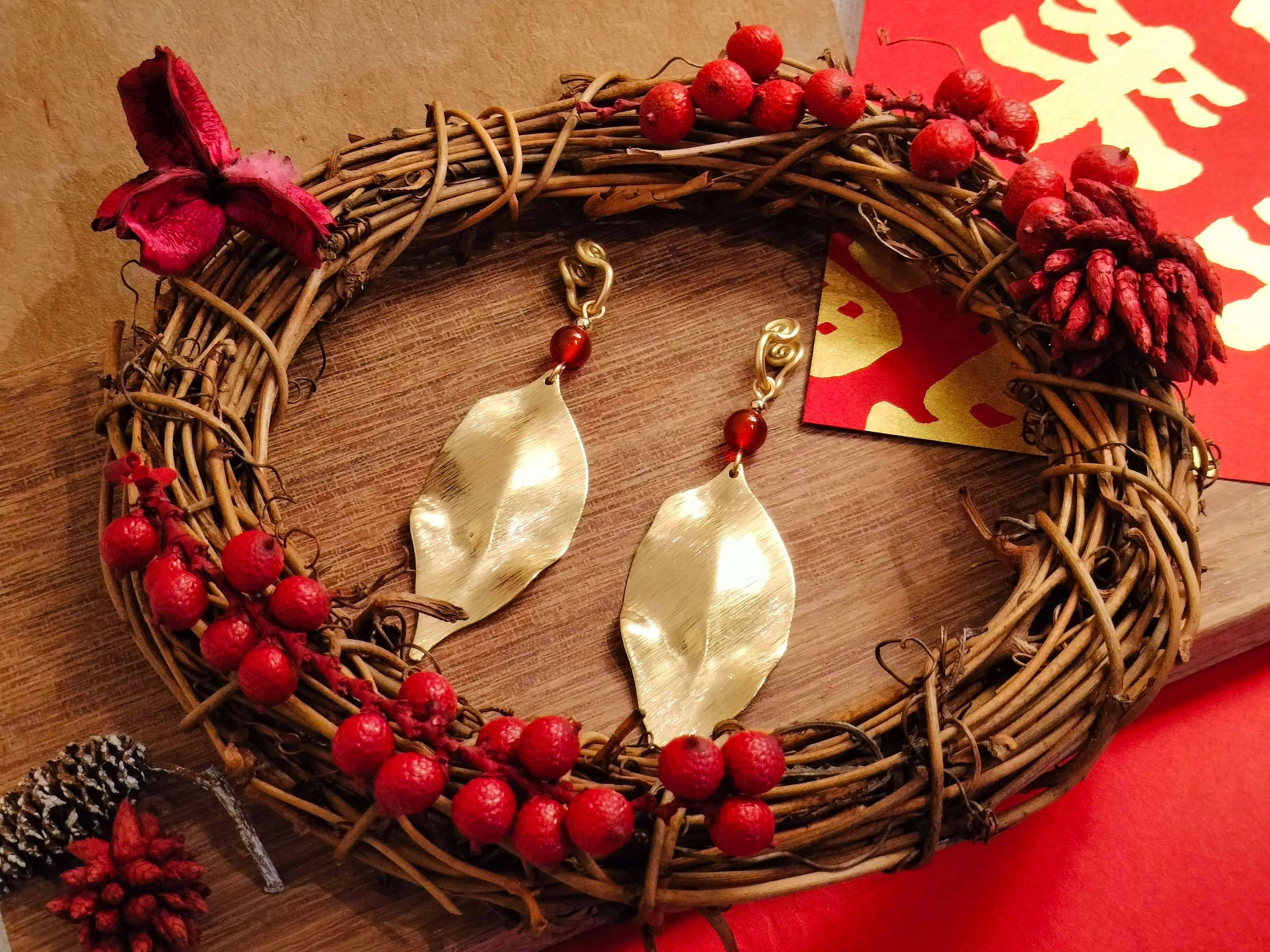 耳環 | 金葉子 - 新年款