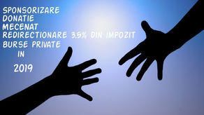 Sustinerea organizatiilor non-profit, persoanelor fizice si acordarea de burse private in anul 2019.