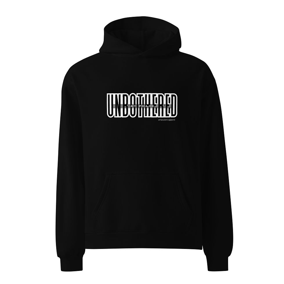 Unbothered_Black_Unisex oversized hoodie