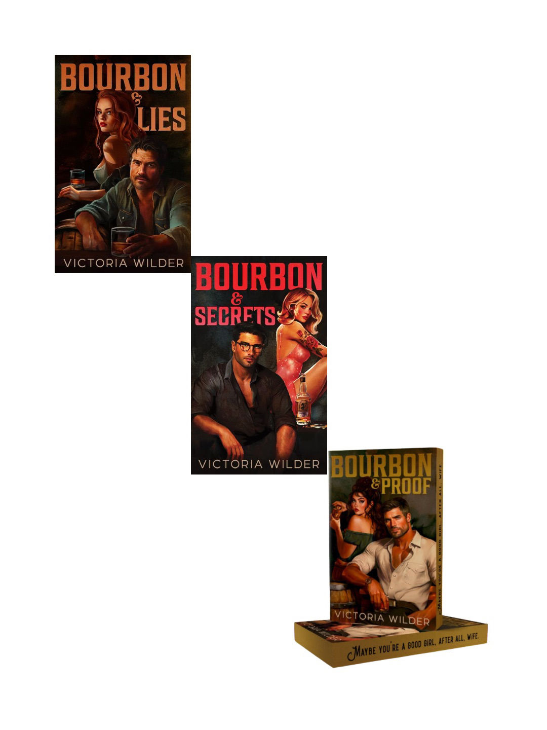 Three Bourbon romance novels by Victoria Wilder