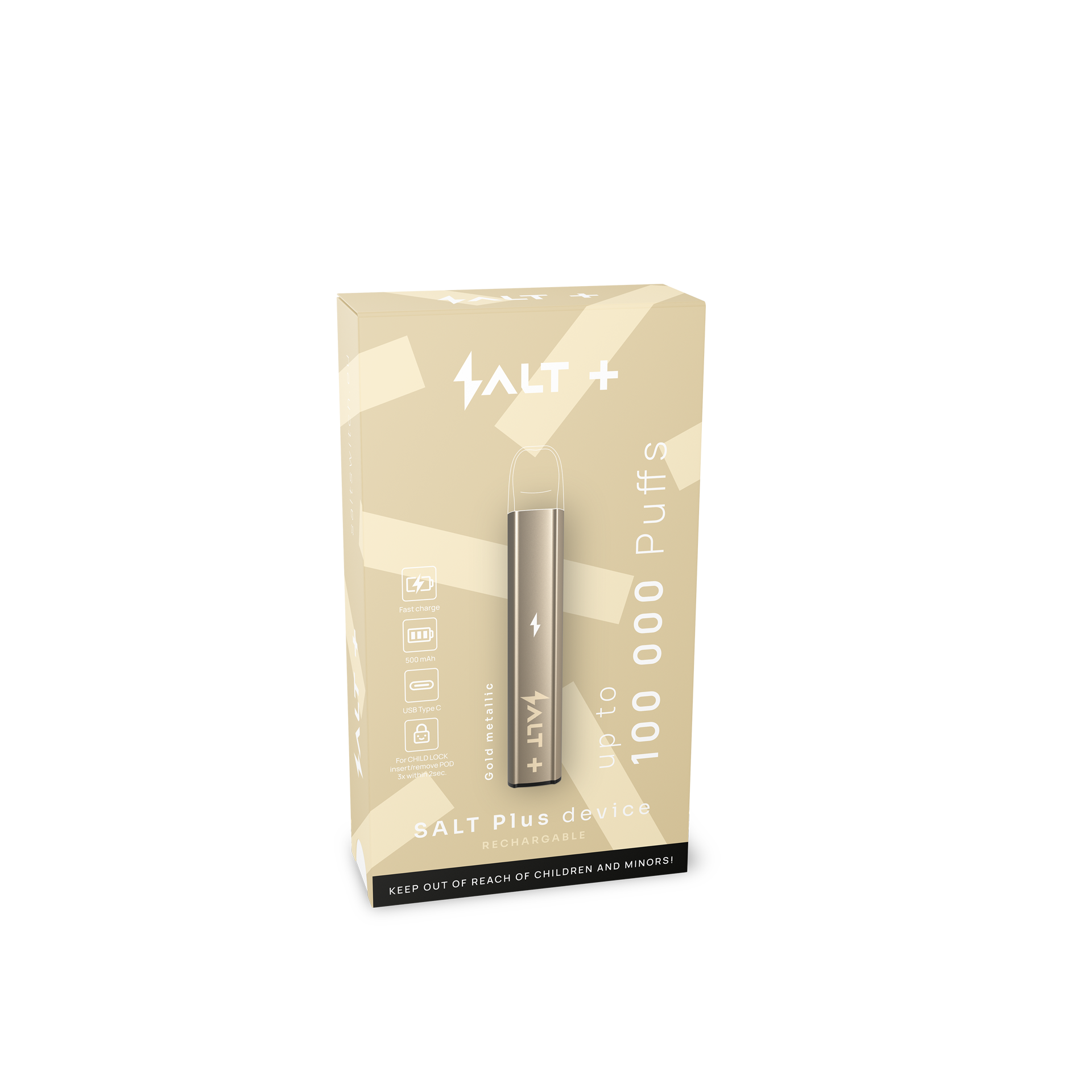Device SALT Plus Gold Metalic Without Cartridge