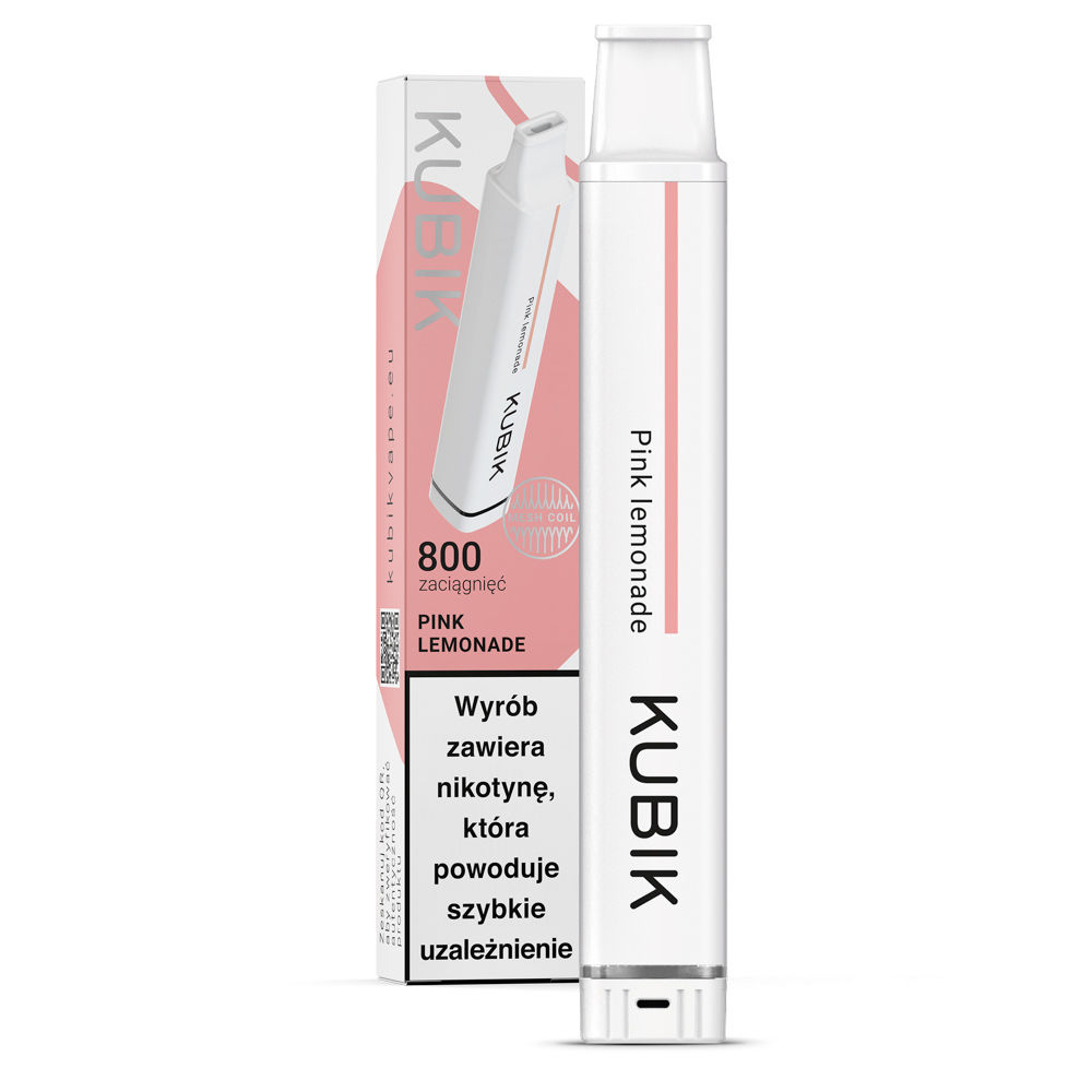 E-papieros Jednorazowy KUBIK Pink Lemonade 20mg