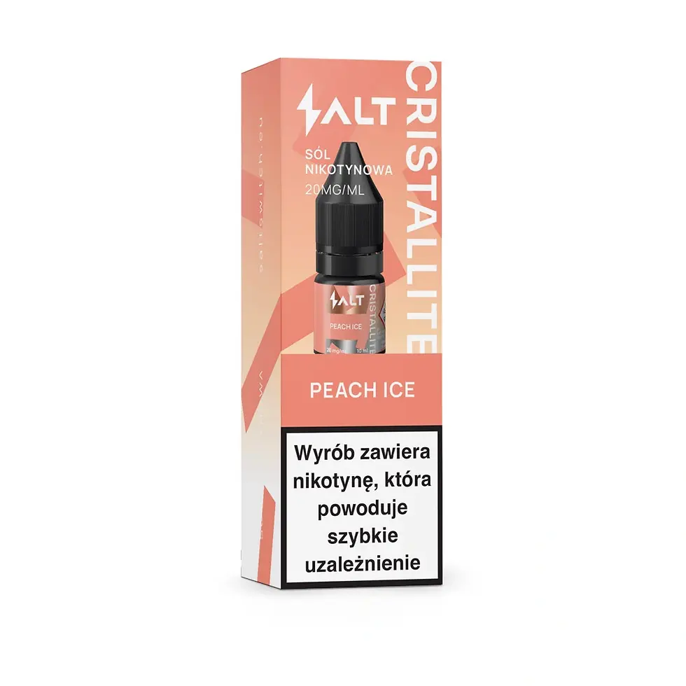Прев'ю: E-liquid CRISTALITE Peach Ice 10ml 20 mg