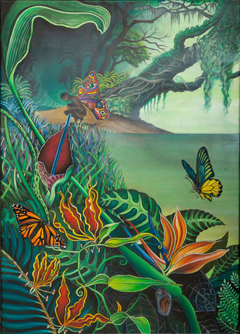 Florian Mesaritsch, Plant medicine, ayahuasca art, transformational art, Mother Earth, spiritual art, awakening consciousness, 