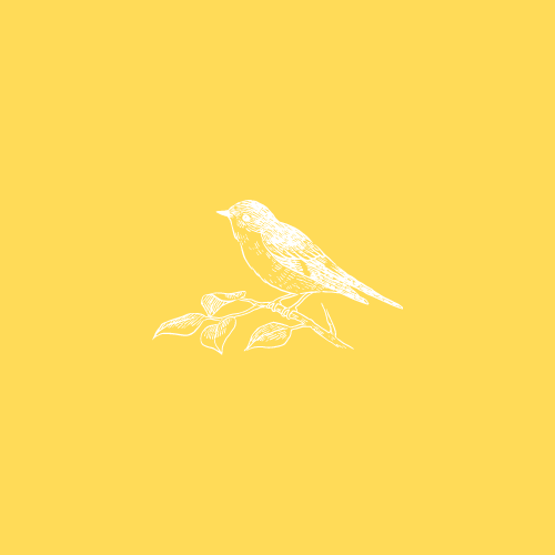 Logo for 'ILE OSSAIN' featuring  birds, and a plant stem.