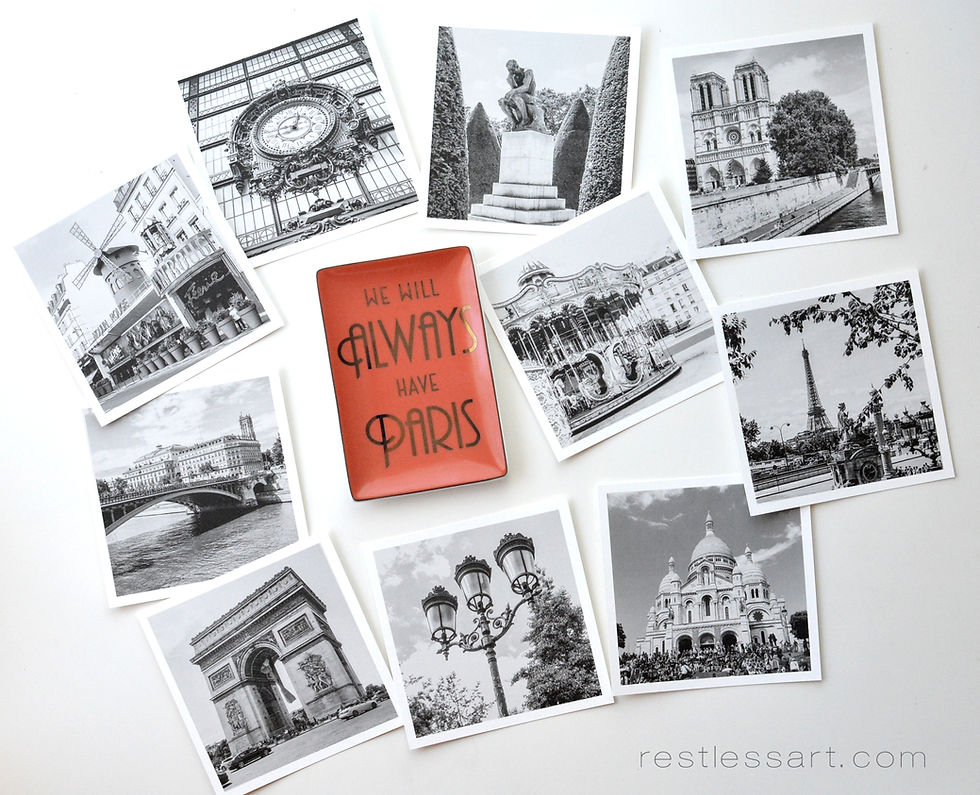 Thumbnail: Black + White Paris | Square Set