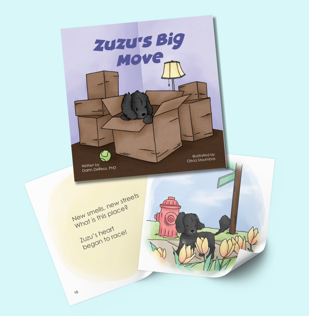 Zuzu's Big Move 8.5" x 8.5" Softcover 36-page Book