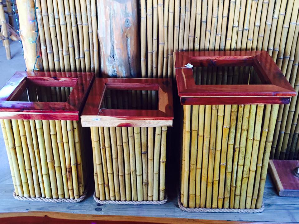 Bamboo Trash Cans