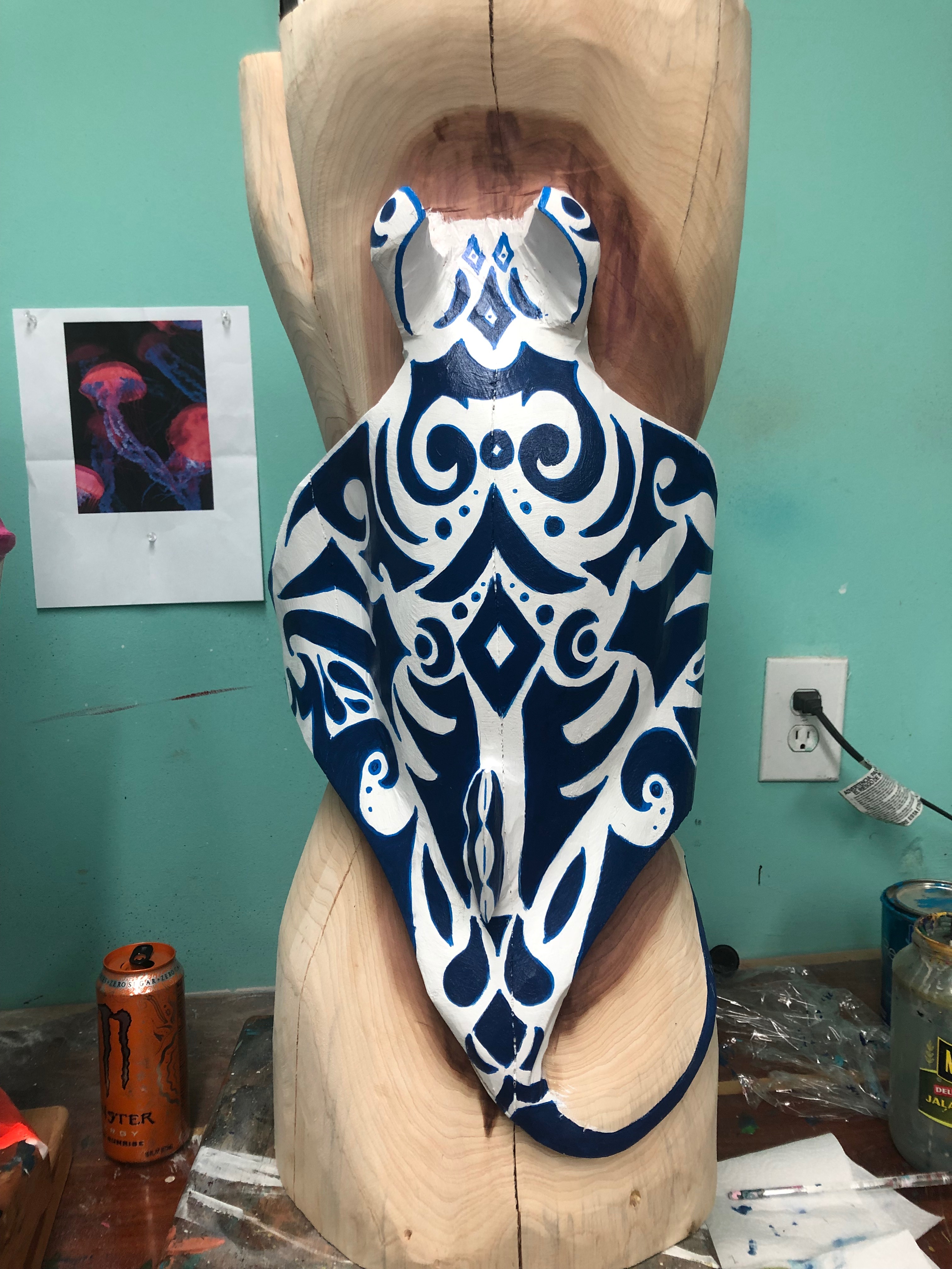 polynesian inspired manta ray