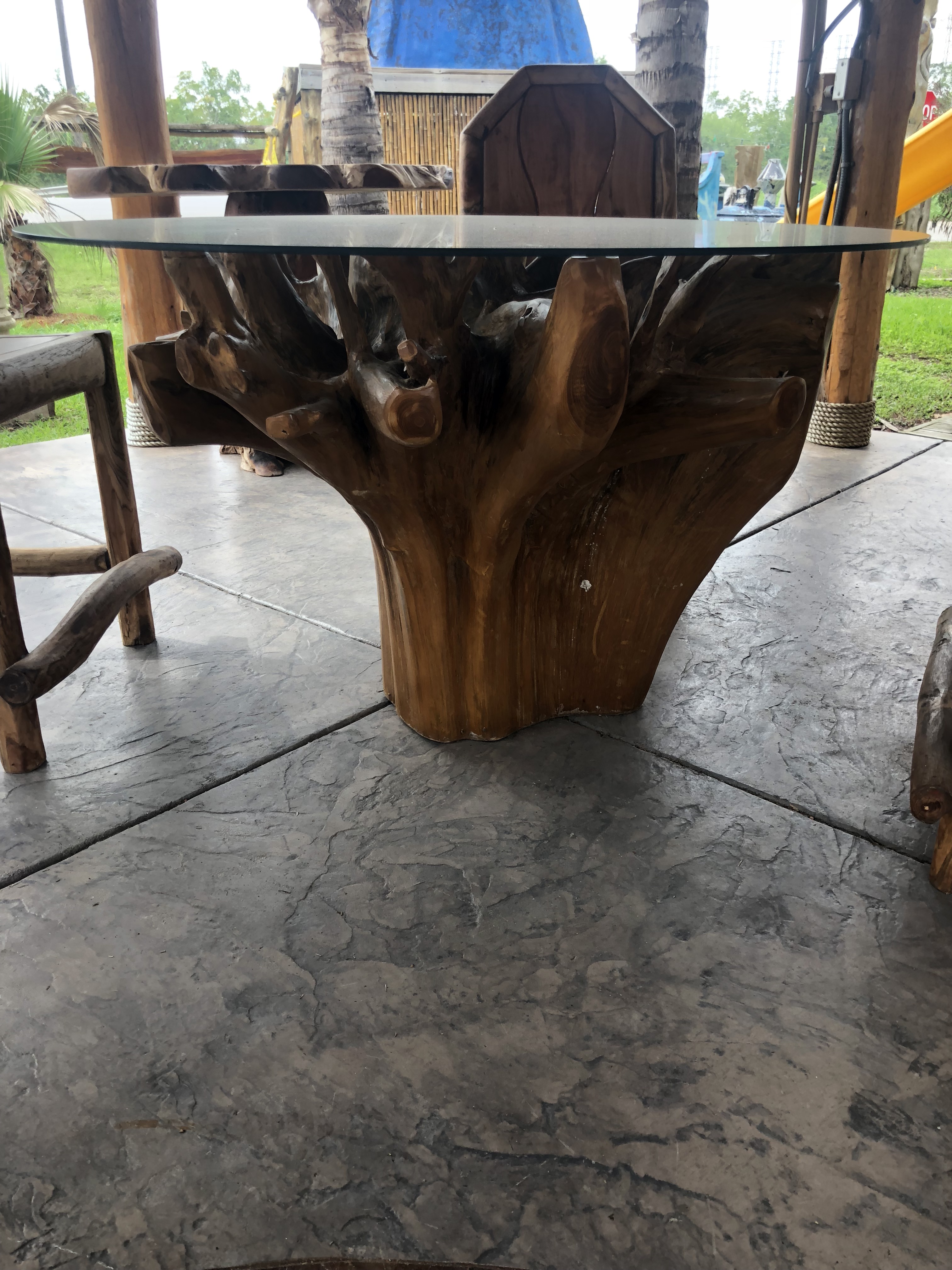 Teak Root Table view 2